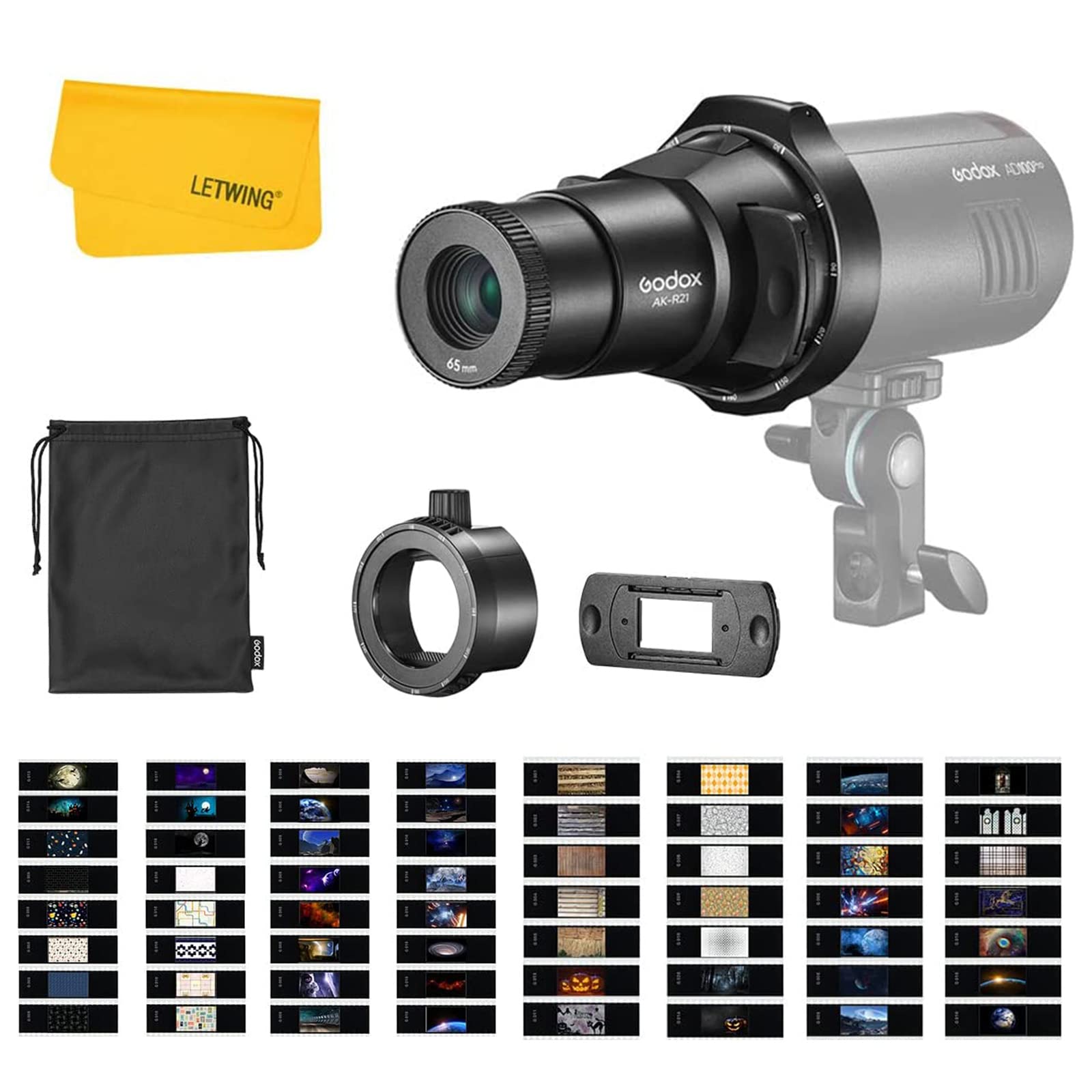 Godox AK-R21 Projectiehulpstuk voor flitsen voor GODOX V860III TT685II TT600 AD100PRO AD200 AD200pro Compatibel met Canon/Nikon/Sony/Camera Flash Speedlight (AK-S Godox AK-R21 Projectiehulpstuk voor flitsen voor GODOX V860III TT685II TT600 AD100PRO AD200 AD200pro Compatibel met Canon/Nikon/Sony/Camera Flash Speedlight (AK-S