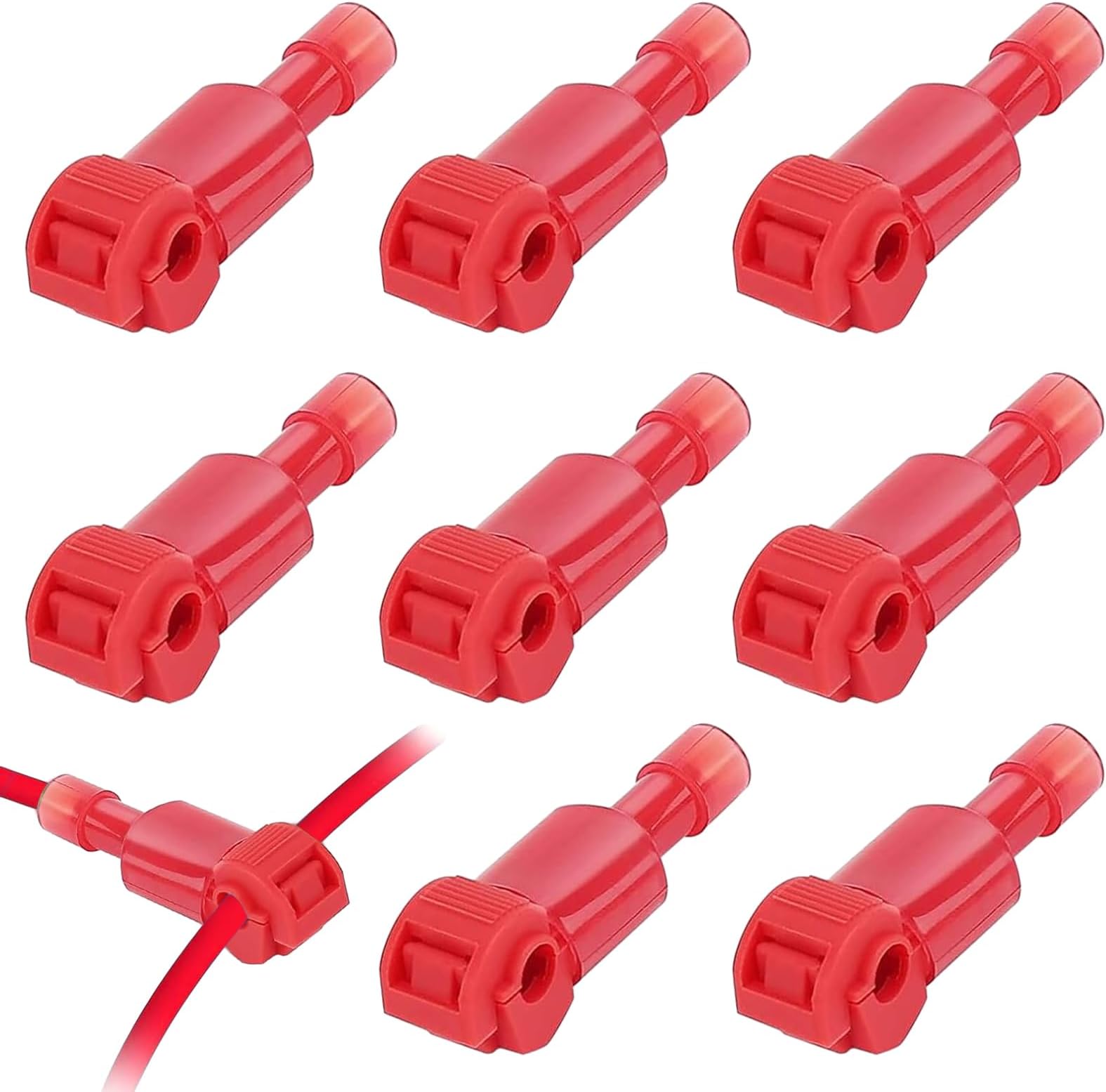Pack of 8 Cable Connectors/Connection Clamps, Cable Connectors, Robotic Lawnmower, T-Branch Connectors, Branch Terminals, Power Thief for Lawnmowers, Compatible with Gardena, Husqvarna, Yard Force,