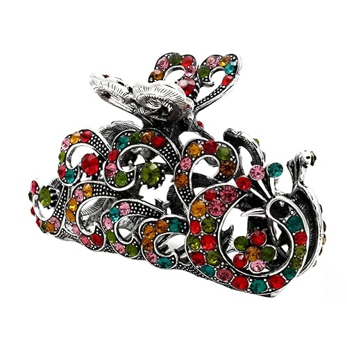 Fashion & Lifestyle Pinza de mandíbula grande de aleación de metal para mujeres y niñas, pinza bastante fuerte antideslizante, pasador para el