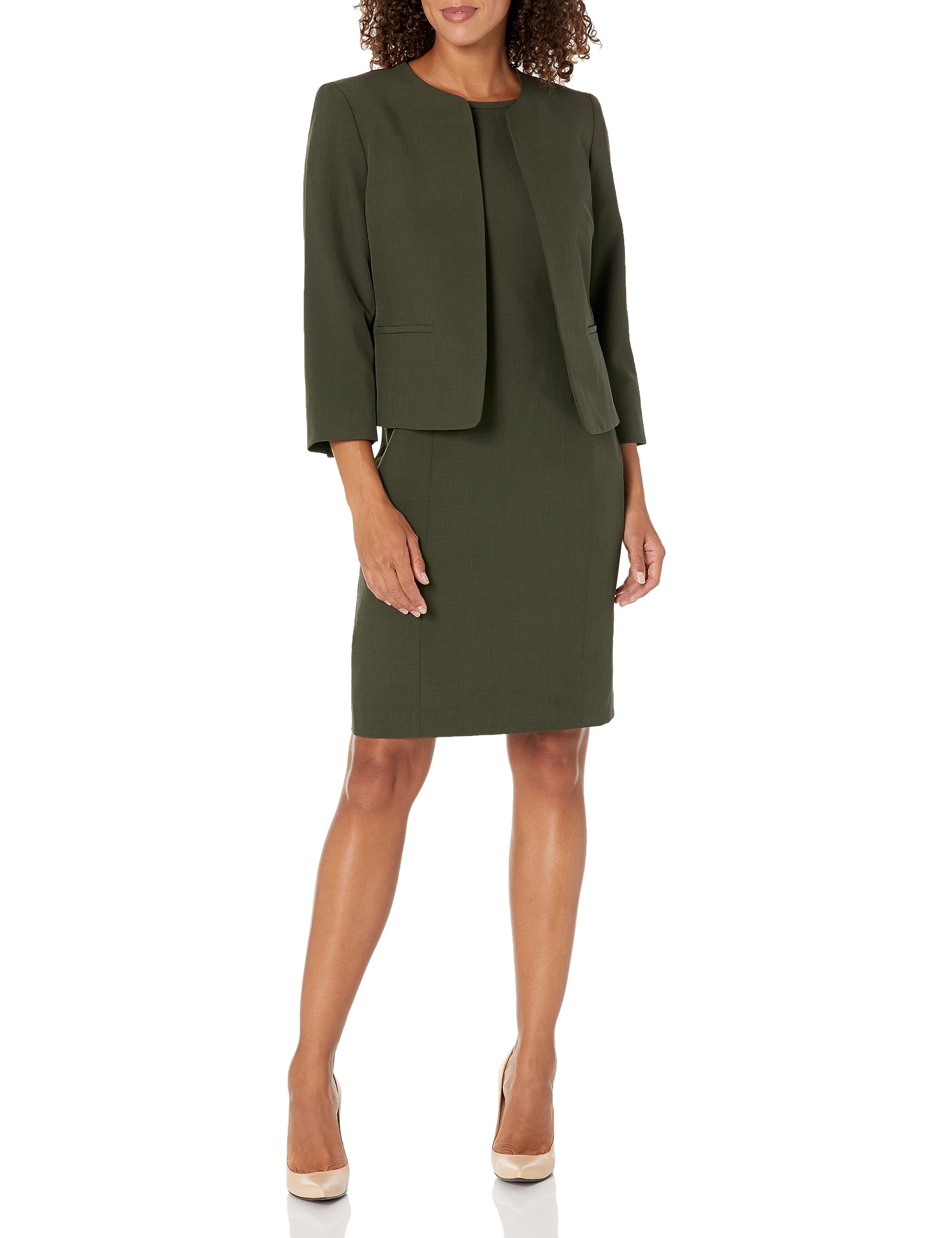 Le Suit Damen Strickjacke Jacke Etuikleid Anzug