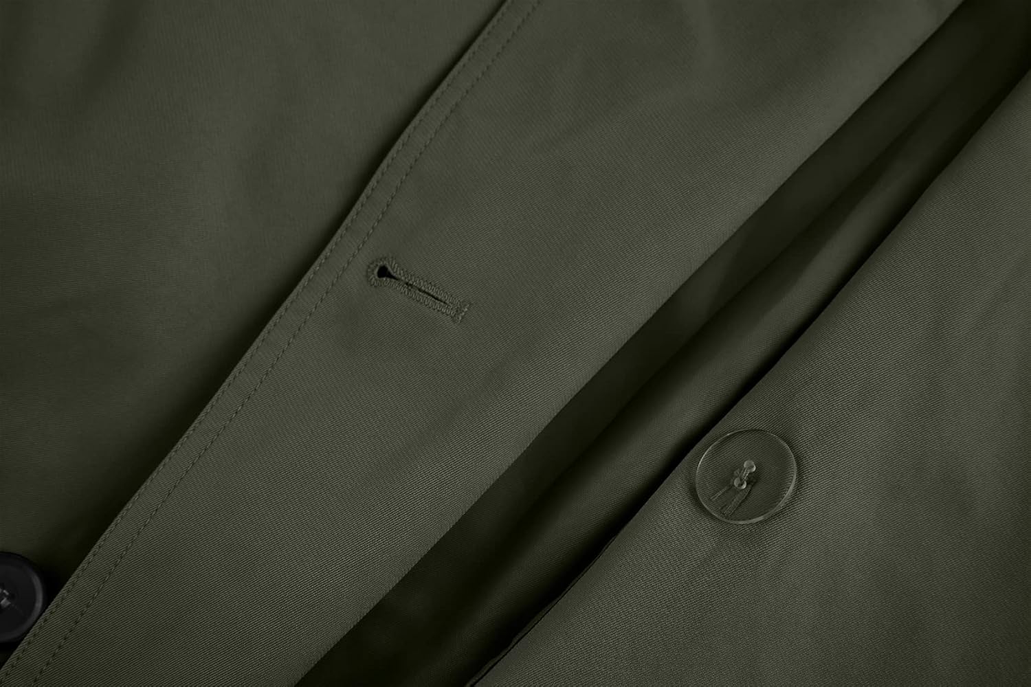 Gafeng Mens Double Breasted Trench Coat Notched Lapel Casual Slim Fit Long Windbreaker Overcoat - Image 8