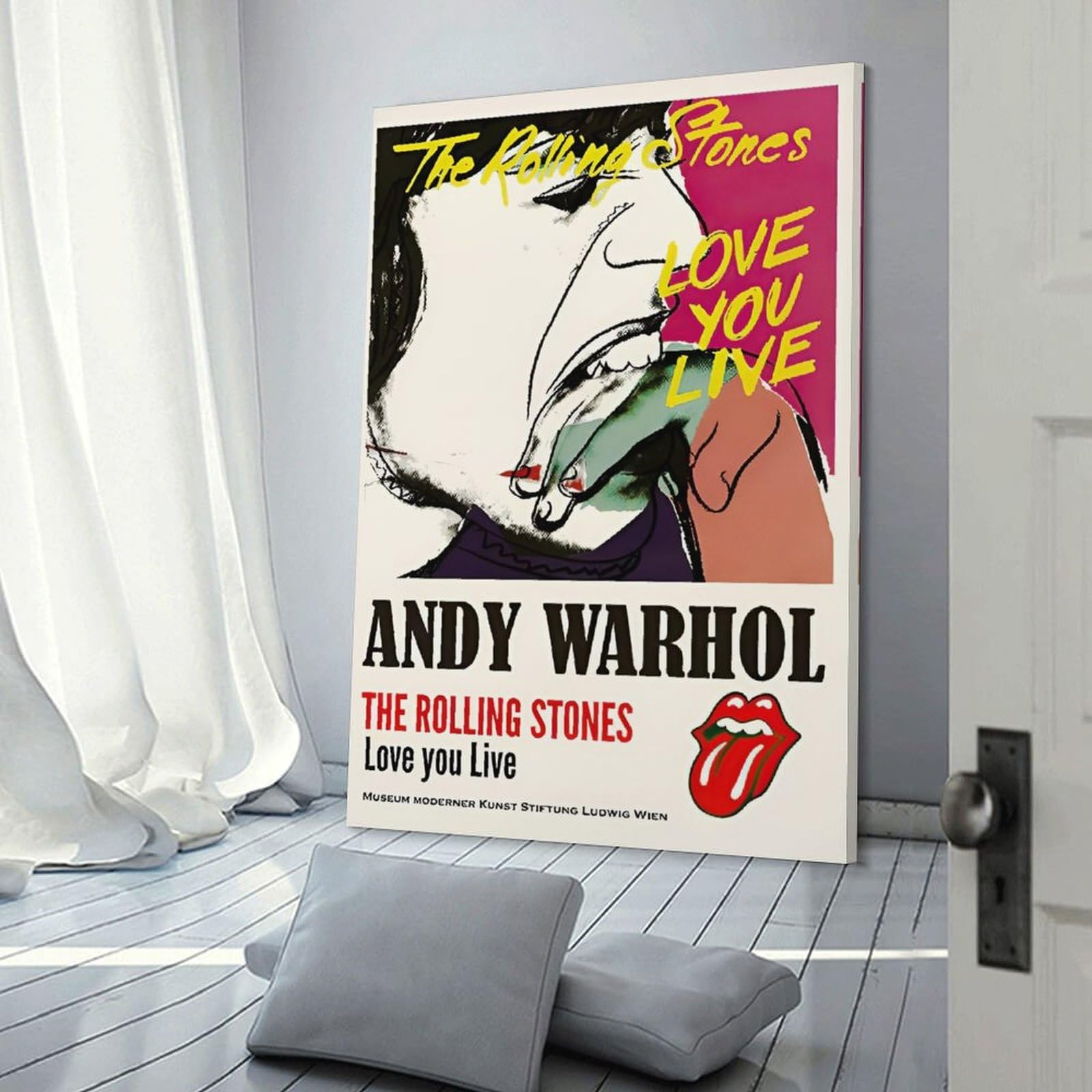 【額付50cm×50cmポスター】アンディ ウォーホル 「ローリングストーンズ」 50cm×50cmポスター】アンディ ウォーホル ローリングストーンズ（新品