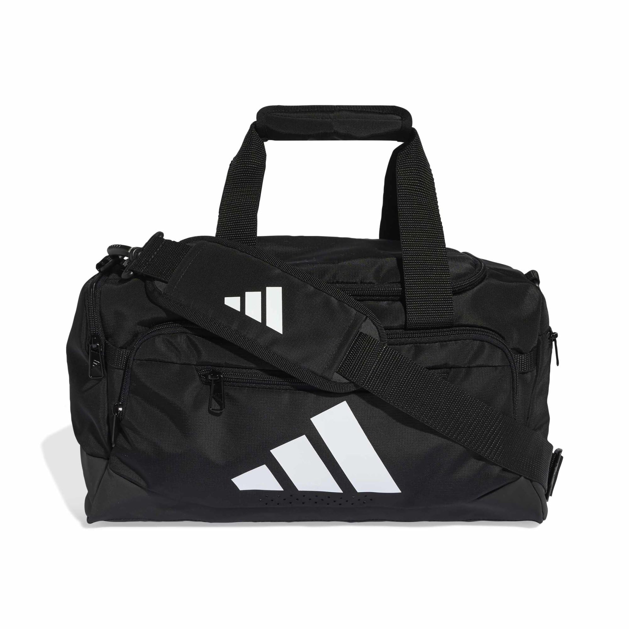 adidas Unisex Training Defender Duffle Bag XSmall Duffel Bag, Black/White, One Size