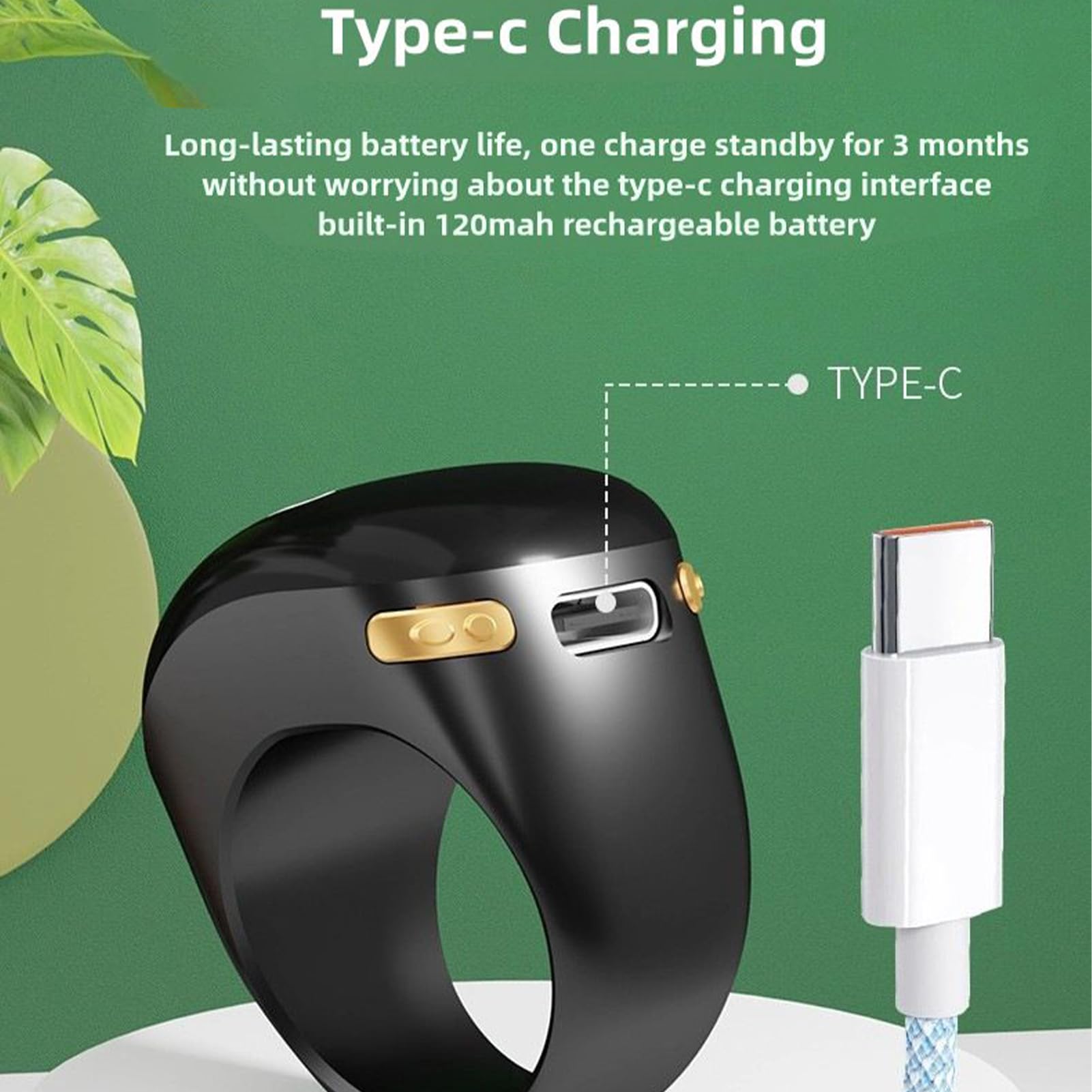 Fingerzähler, Finger Counter Clicker, 5 Ziffern Finger Counter Clicker Ring mit elektronischem Display, Tragbares Gebetszählwerkzeug, rotierende Digitale Tasbeeh für Meditation, Entspannung,