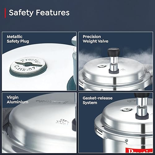 Miniatura 8 de Ollas a presión de aluminio Prestige Popular, Plateado