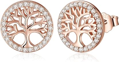 Tree of Life Earrings for Women 925 Sterling Silver with Gift Box, Fine and Elegant Jewellery for Women