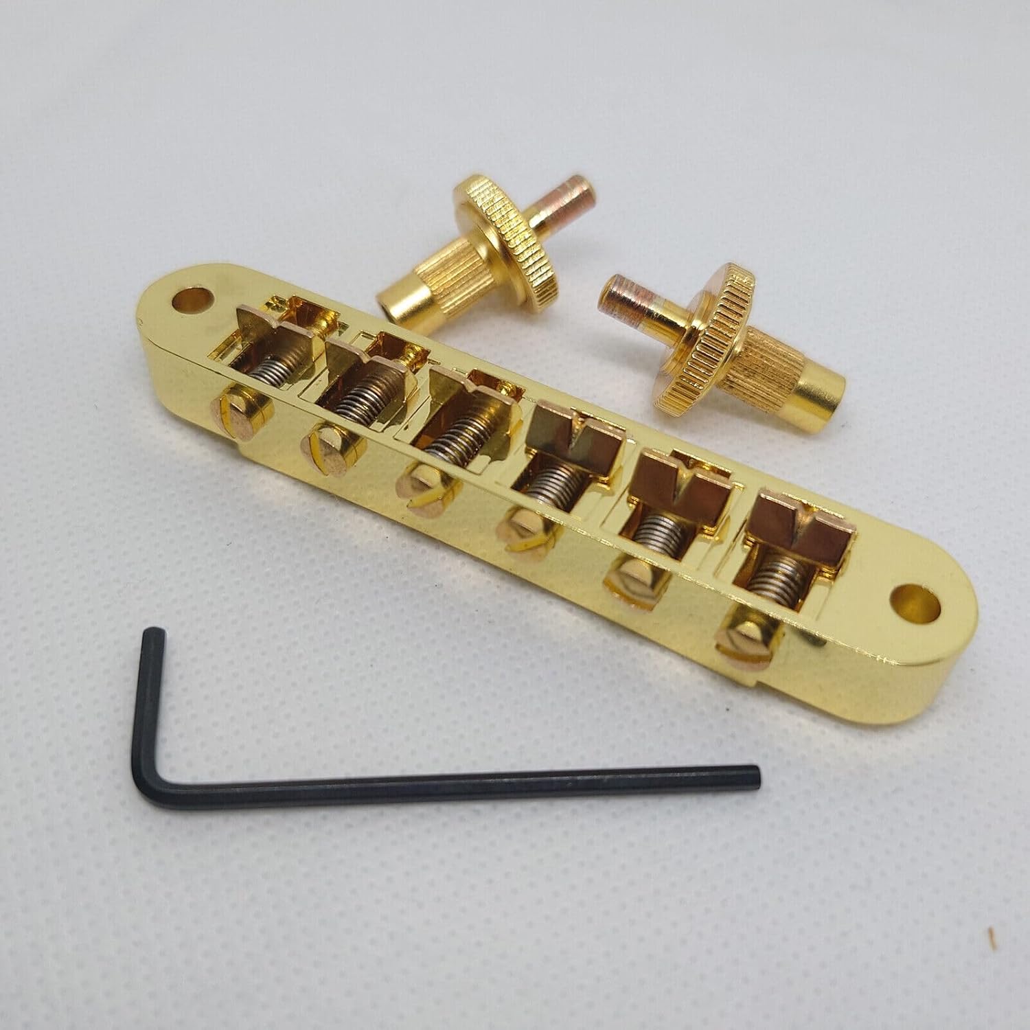 CoByda Guitar Saddle Bridge Tune-O-Matic ABR 1 JB Bridges with Studs Replacement for Epiphone Les Paul SG Style Electric Guitar, Gold, MGP06051513