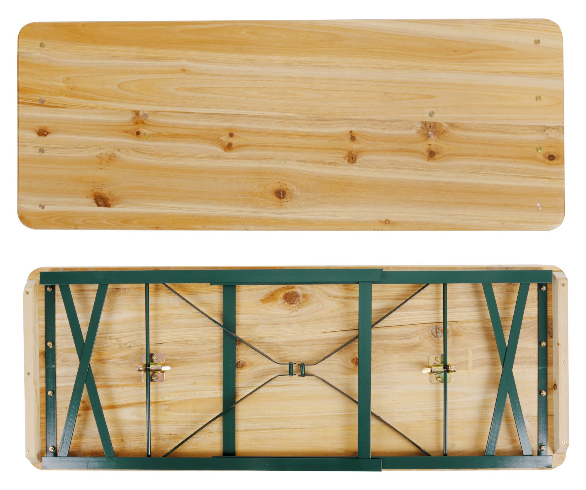 Stagecaptain BBT-119 Hirschgarten Bierzelttisch 119 cm - Robuster, kurzer Biertisch (119 cm lang) - Lackierte Oberfläche - Zusammenklappbar - Einfach zu verstauen und transportieren