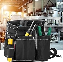 Bolsa organizadora de ferramentas para eletricista, bolsa de armazenamento de ferramentas com vários bolsos, leve, multifuncional, para trabalhadores de jardinagem, eletricista