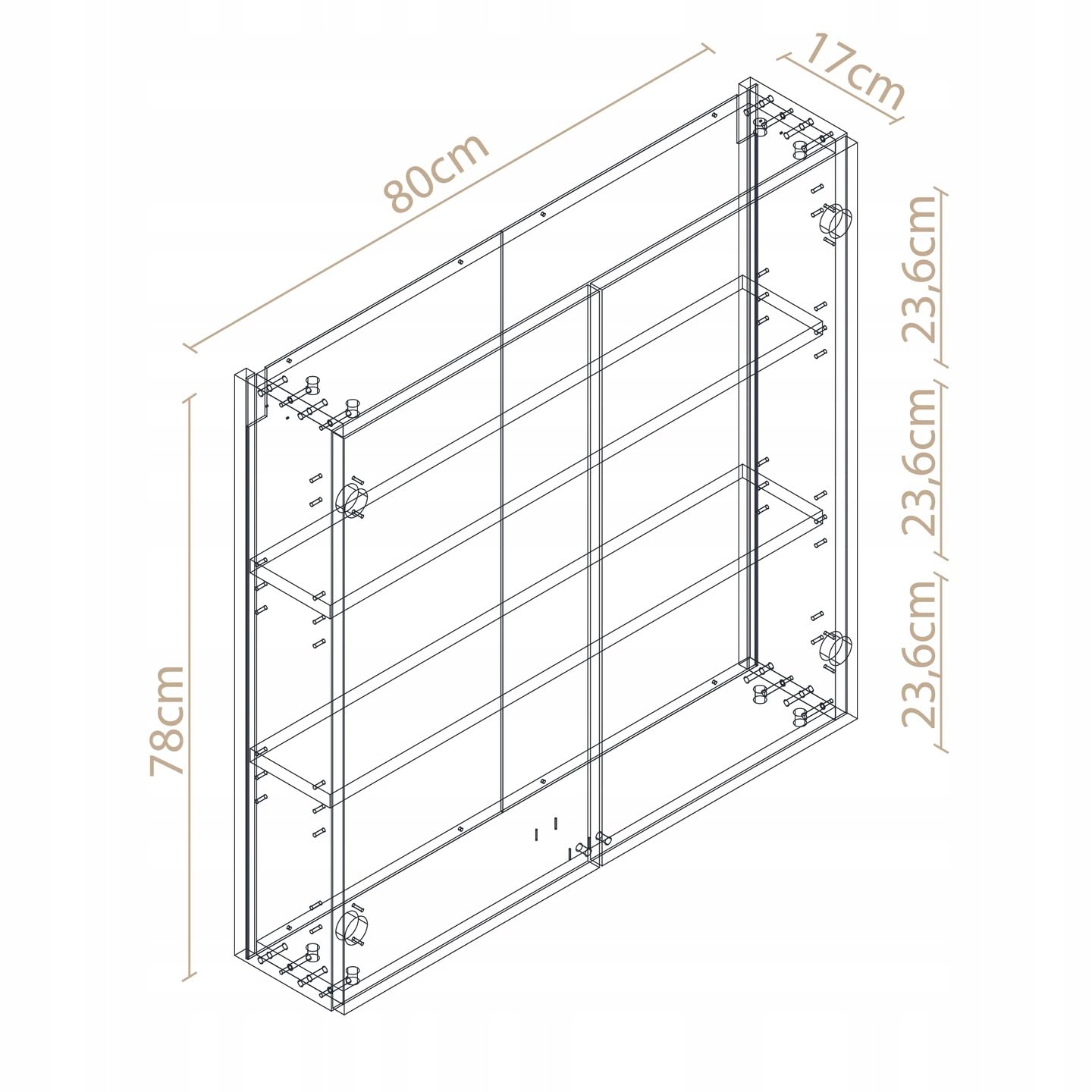 Badezimmerschrank hängend mit Push-to-Open-Fronten, Waschmaschinenschrank, badezimmerschränke, badschrank hängend, Waschbeckenunterschrank,wc Schrank, wandschrank (Weiß, 78x80x17)