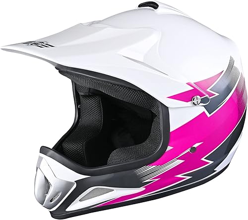 Miniatura 1 de AHR Casco de motocross DOT para jóvenes y niños, casco de motocross de cara completa para motocicleta, ATV y bicicleta de montaña, modelo H-VEN12