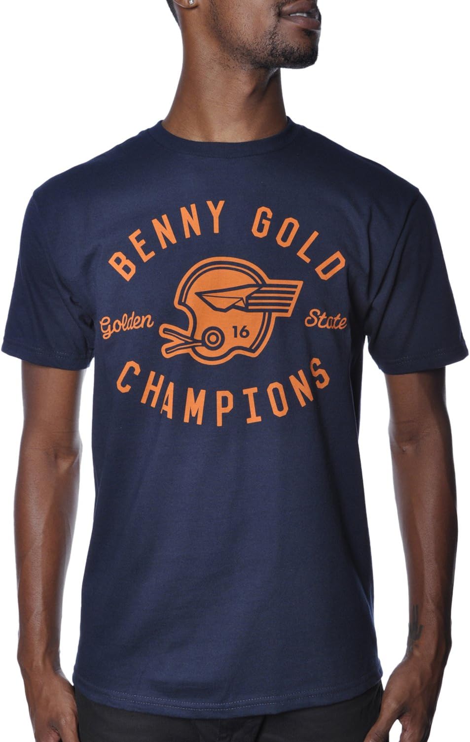Mens Benny Gold Champions Tee Shirt Navy XL