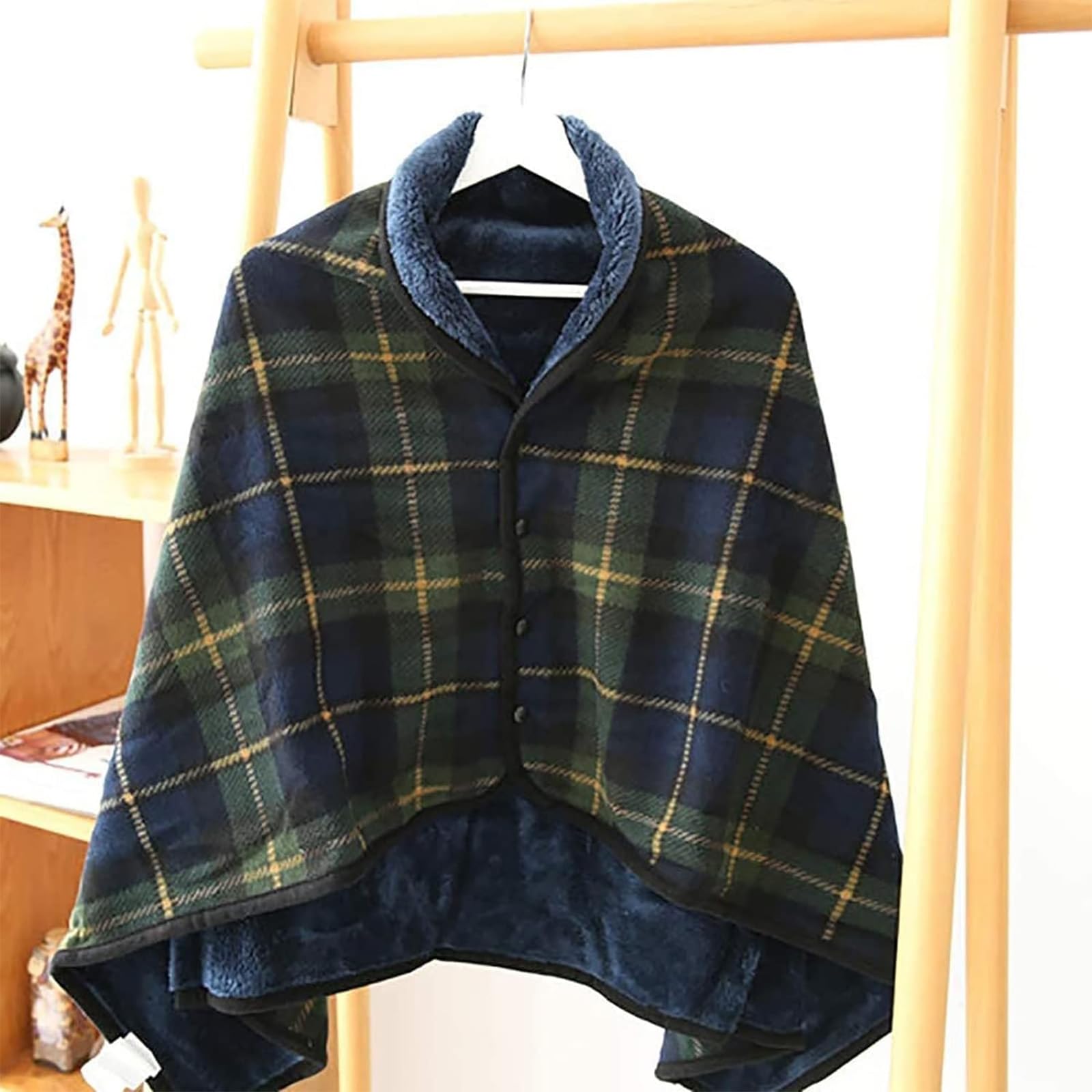 Wheelchair Blanket Multi-Purpose Cloak Blanket Thickening Old Man Shawl Wheelchair Warm Lap Blankets Keep Cover,for Patients Elders