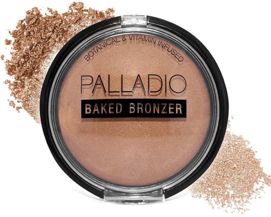 Palladio Beauty, BAKED BRONZER 10 g 0.35 oz, Gold, Caribbean Tan