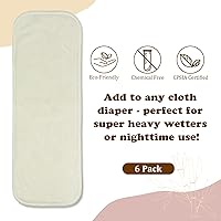 Vista 6 de Mama Koala Pañales de tela para bebé 3.0 con 6 inserciones, con 6 inserciones de algodón de cáñamo Bboo de 6 capas y 2 rollos de forros naturales