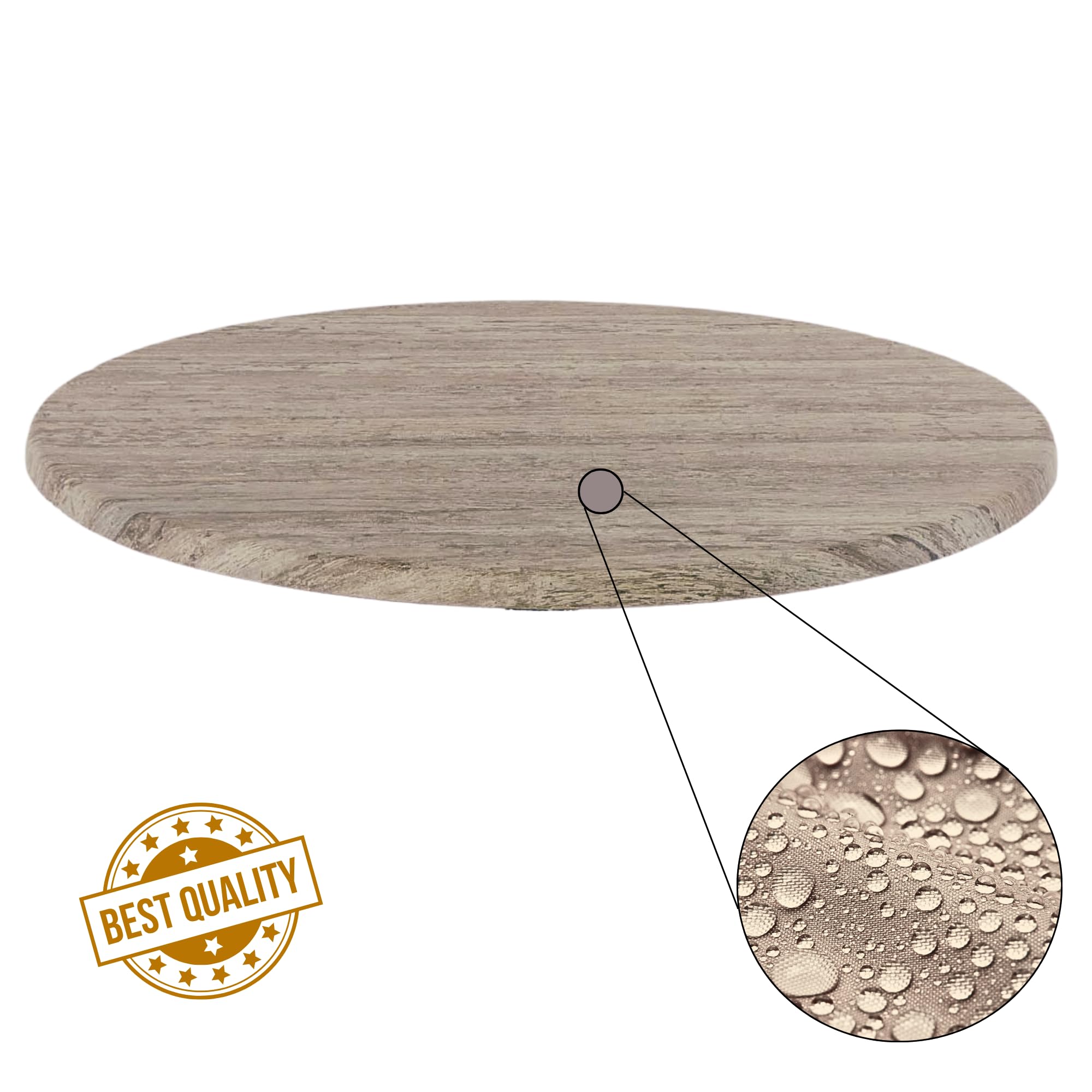 Hochwertige Tischplatte Werzalit – Ø70cm – 2,6 cm dicke für Bistrotisch/Esstisch/für Outdoor und Indoor - Farbe: montpellier