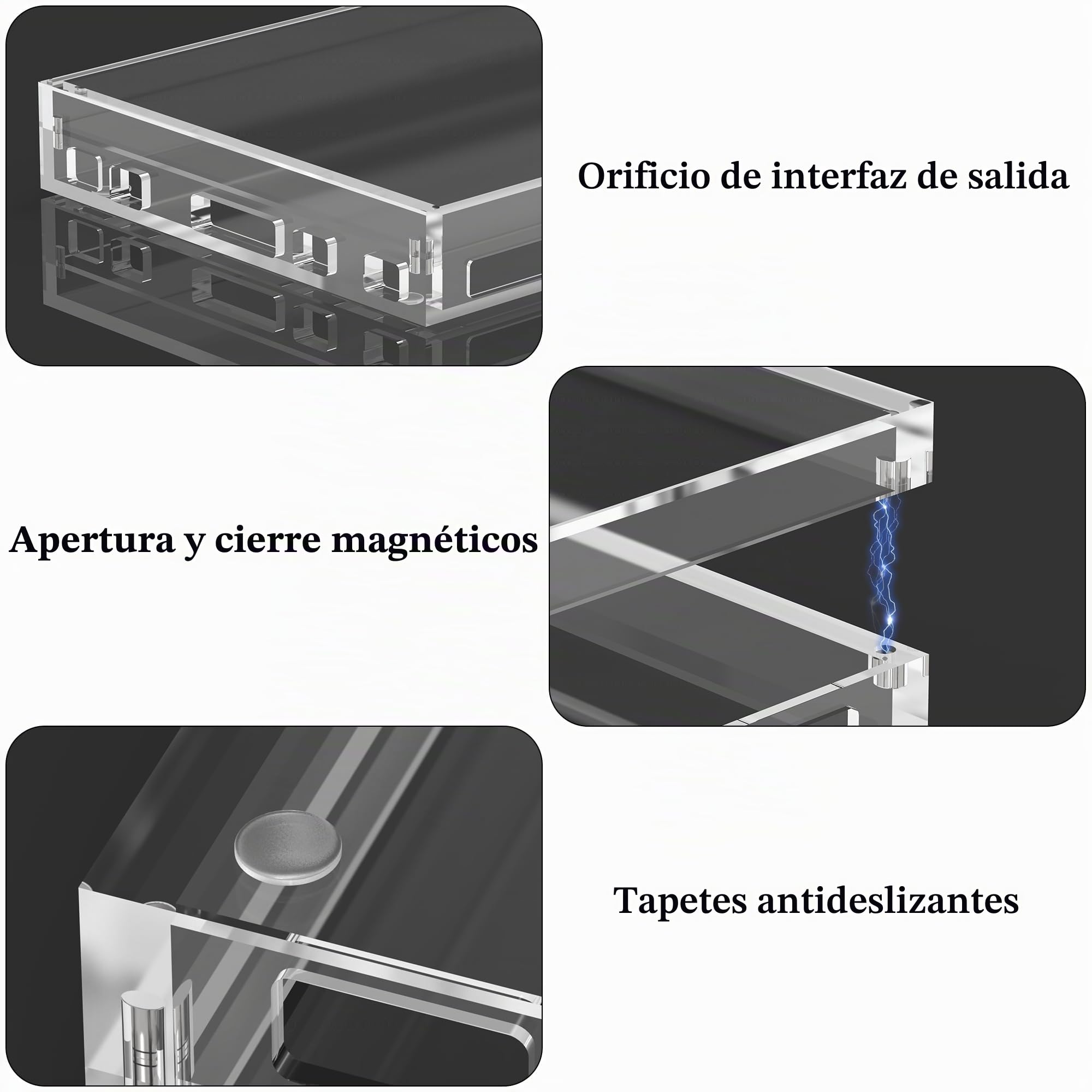 Geekria Audio Samplers Clear Acrylic Case Protector, Magnetic Closing Dust Cover Compatible with Teenage Engineering EP-133 K.O. II, EP-1320 Medieval Sampler (Clear)