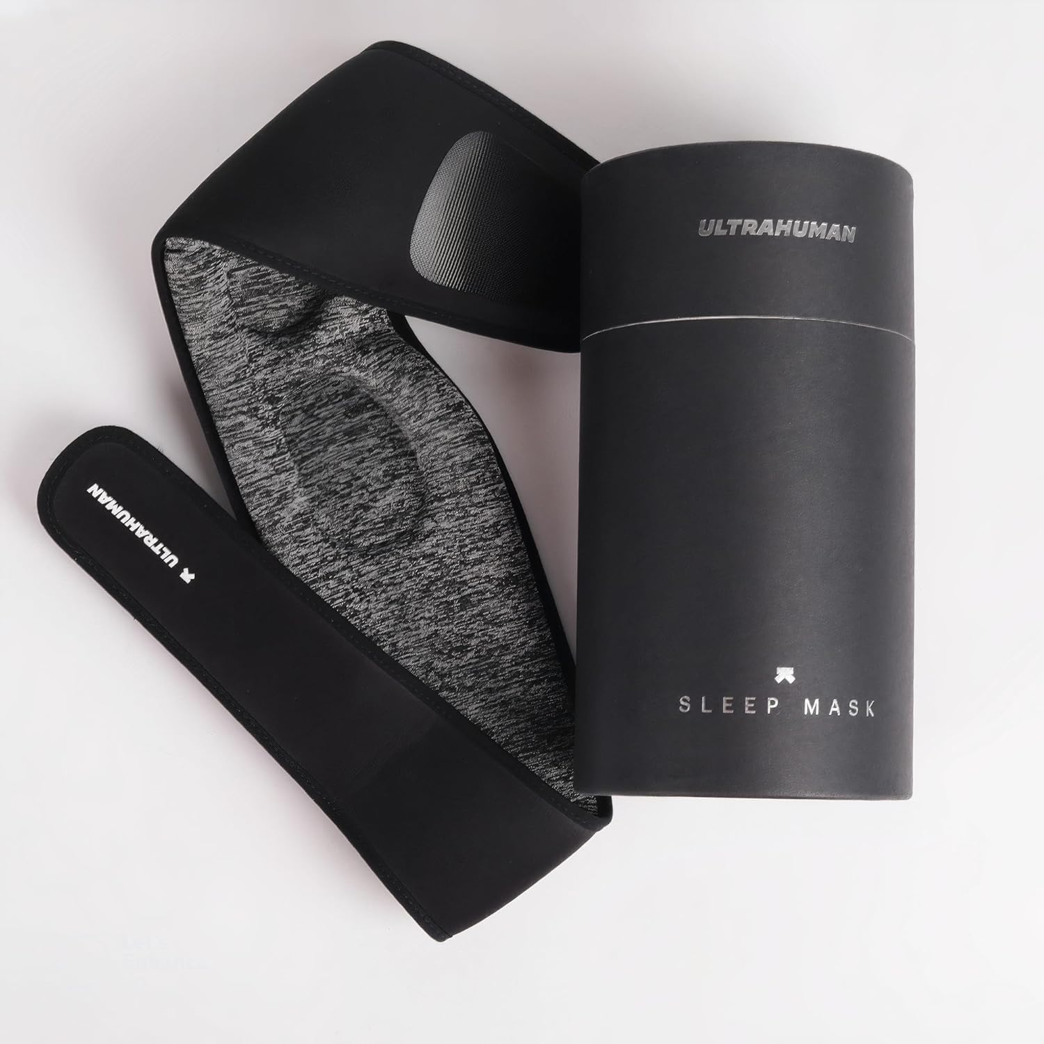Ultrahuman Sleep Mask for Women and Men – Comfortable Premium Blackout Eye Mask for Sleep, Soft 3D Sleeping Mask with Travel Pouch