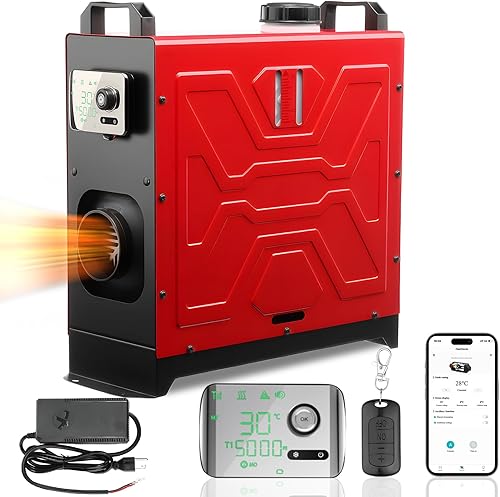 Calentador diésel 12V/24V/110V 8KW APP Control remoto Calentadores de aire de estacionamiento todo en uno Calentamiento rápido con silenciador de