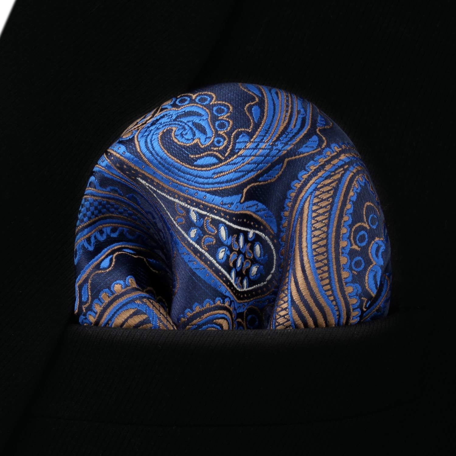 HISDERN Ties for Men Paisley Floral Tie Handkerchief Classic Woven Business Formal Necktie and Pocket Square Set Wedding - Image 4