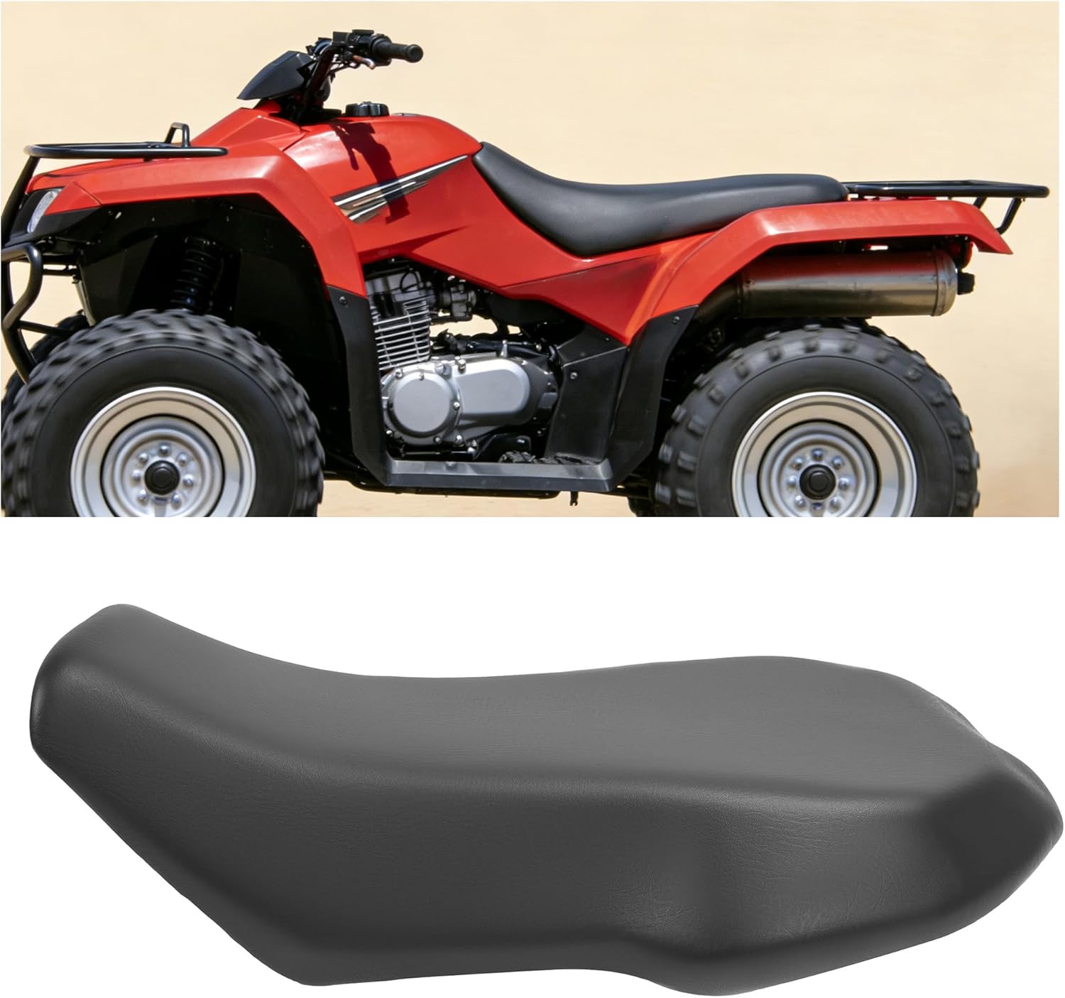 HECASA Complete Seat Compatible with 2008-2021 Suzuki King Quad 400 LT-A & LT-F 400's Replacement for 45100-27H12-P21 Black Seat