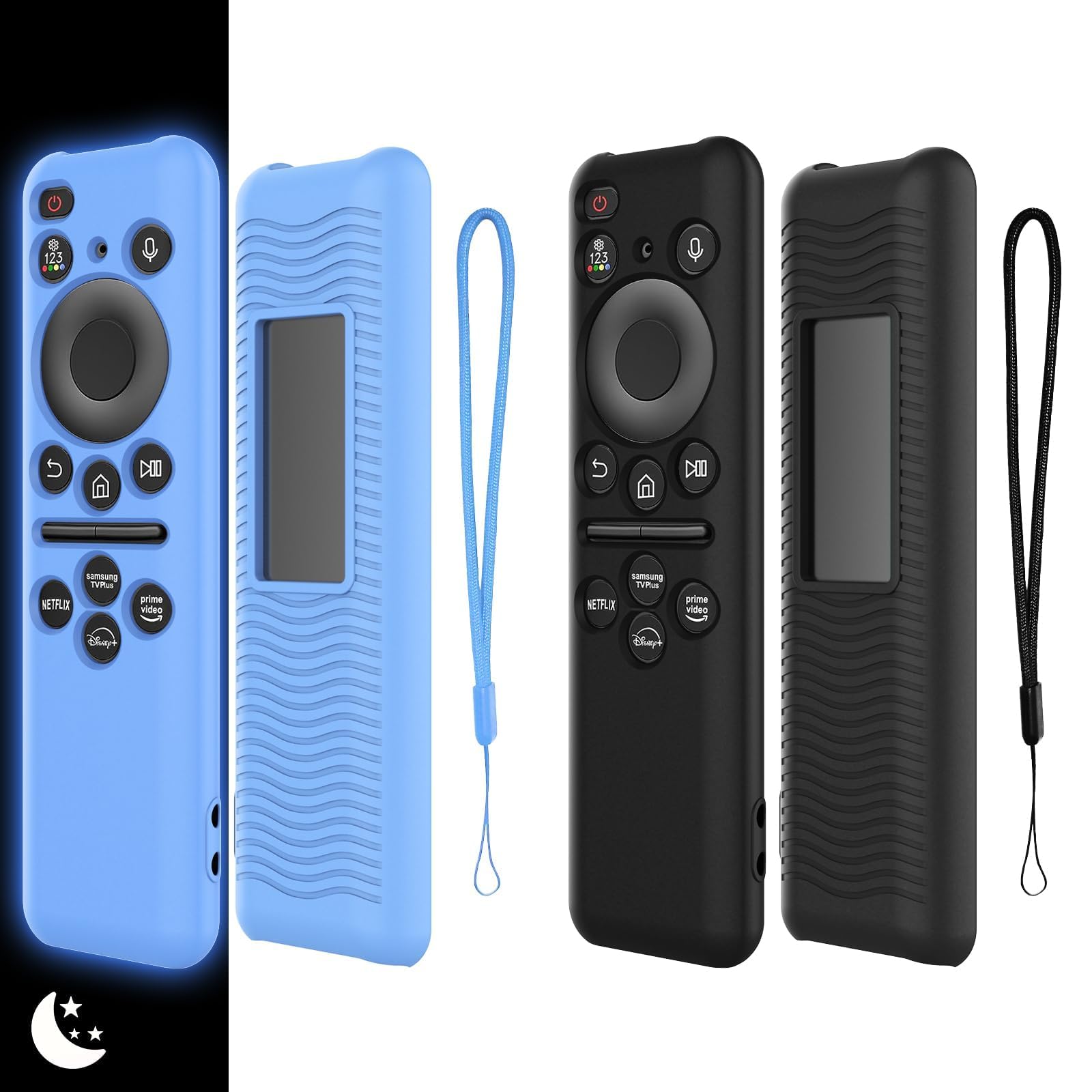 Khazna Remote Case for TV Remote New BN59-01432J BN59-01432A Protective Cover for Smart TV Solar Remote Shockproof Silicone Case Cover with Lanyard