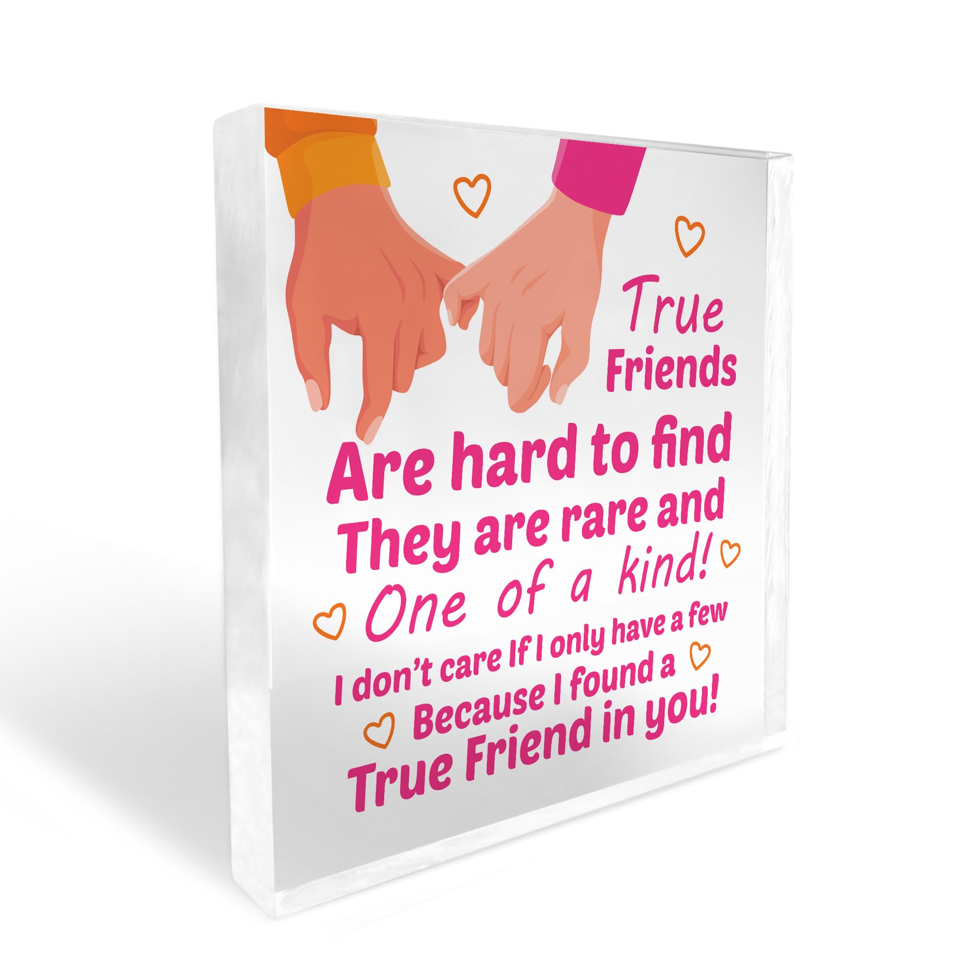 Red Ocean Friendship Acrylic Plaque Friendship Gift for Her - True Friend Gifts - Inspirational Gifts for Women - Christmas Friendship Gifts - Best Friend Bestie Gifts