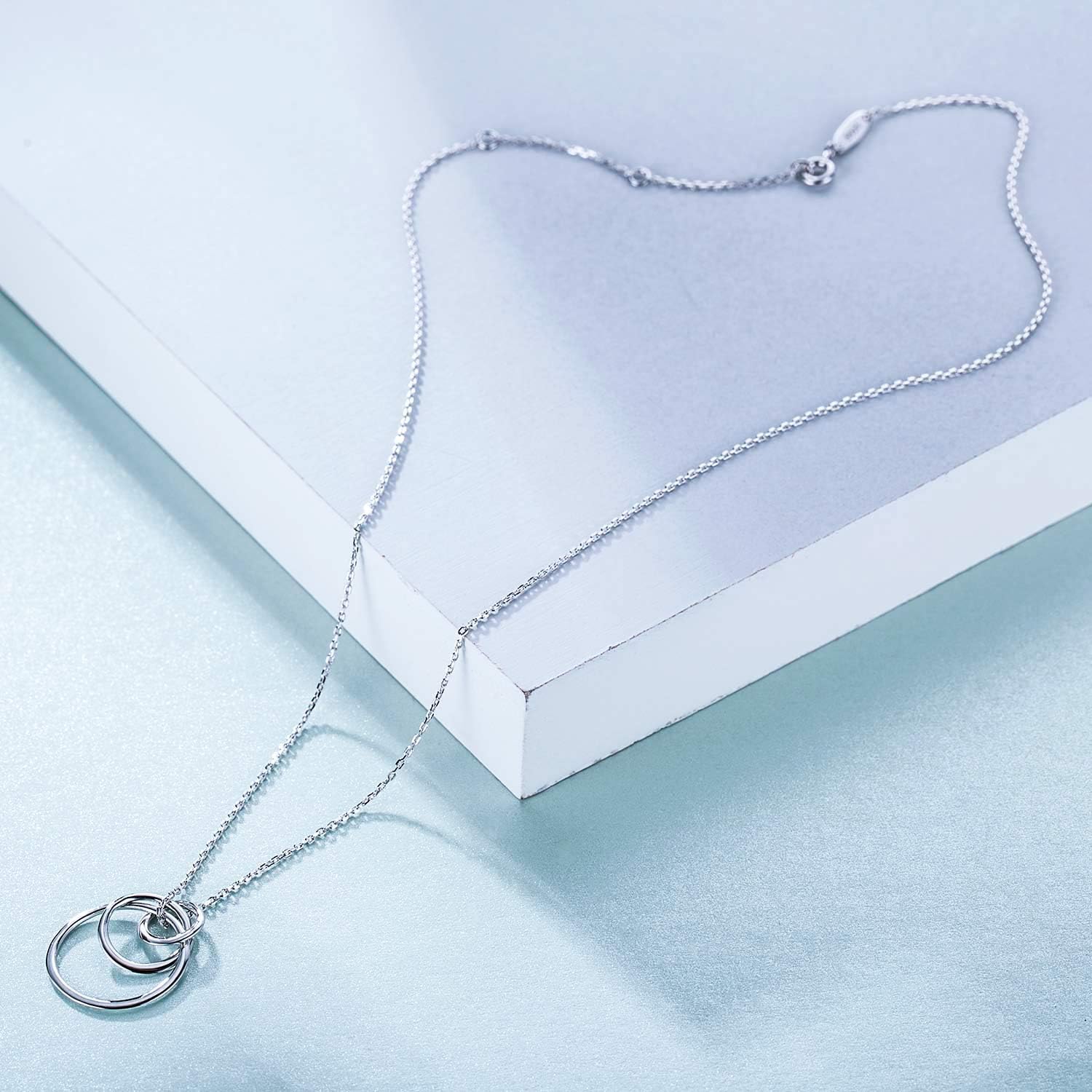 Sterling Silver 3 Circles Generation Necklace - Grandmother Mother Daughter Necklaces - Family Necklace - Grandma Gift - Image 3