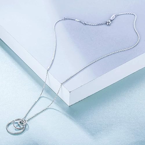 Miniatura 3 de Collar de plata de ley con 3 círculos, collares para abuela, madre e hija, collar familiar, regalo para la abuela