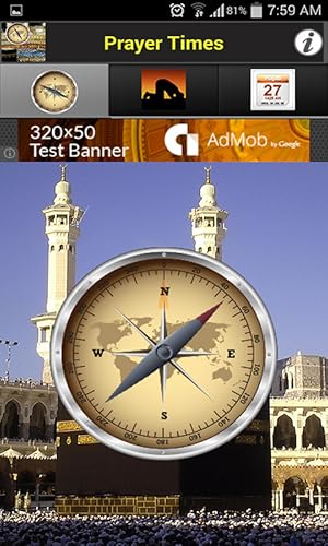 Orações de muçulmanos Times - Qibla Compass