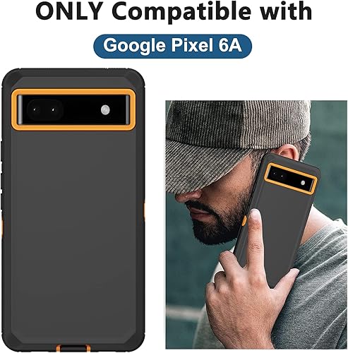 Miniatura 9 de Aimoll-88 Funda para Google Pixel 6A, con protector de pantalla integrado, protección resistente contra caídas, cuerpo completo, a prueba de golpes,