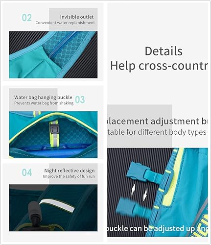 Miniatura 4 de AONIJIE 5L Lightweight Cross-Country Backpack Outdoor Hydration Backpack Hiking Vest Bag Marathon Running Cycling Sport Bag
