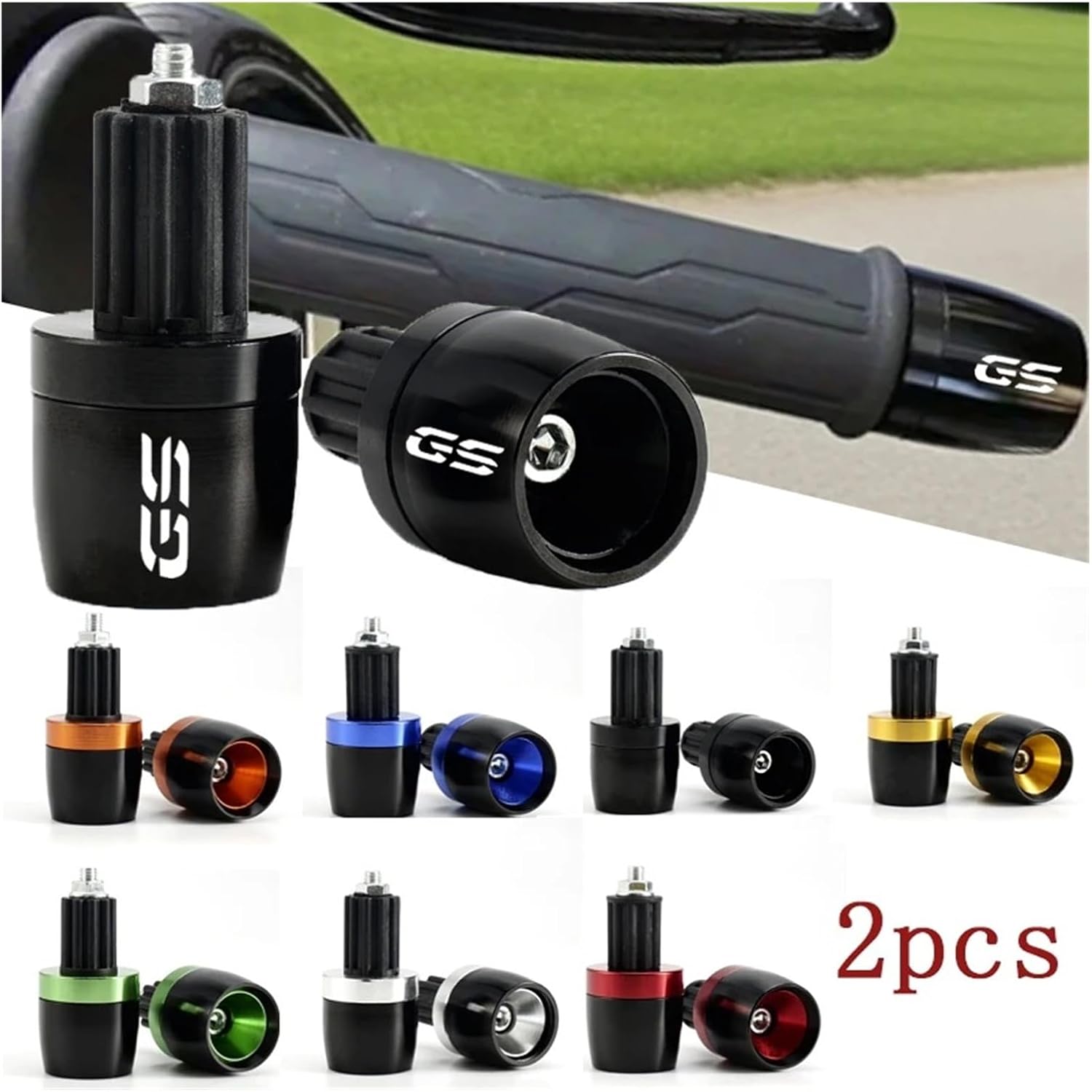 Motorcycle Handlebar End Plug Motorcycle Handlebar Grip Ends Counterweight Universal Bar End Cap Plug Slider For B&M&W G310GS 7/8"22MM
