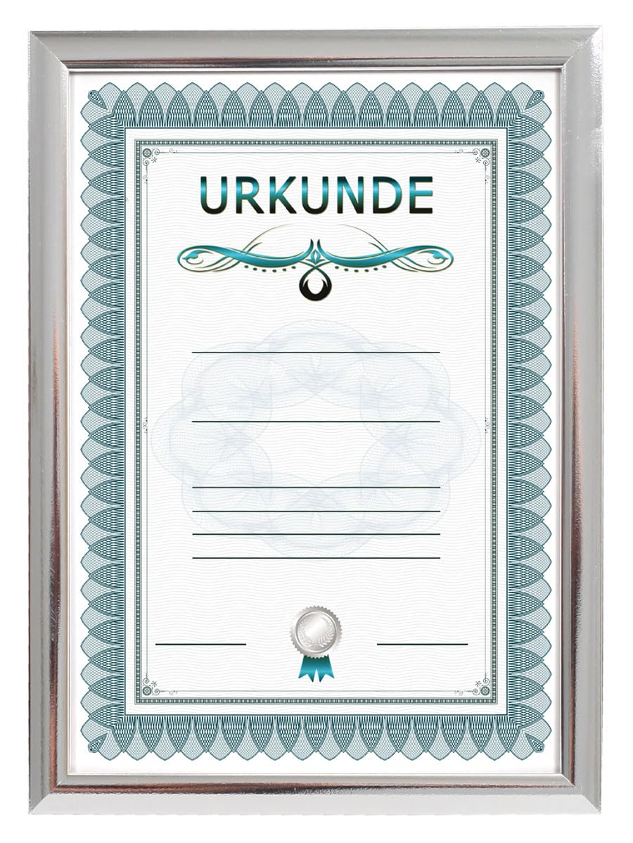 IDEAL TREND 2er 3er 5er 10er Pack Dokument Bilderrahmen 21x29,7 DIN A4 Urkunde Foto Rahmen: Farbe: 10er Pack Silber
