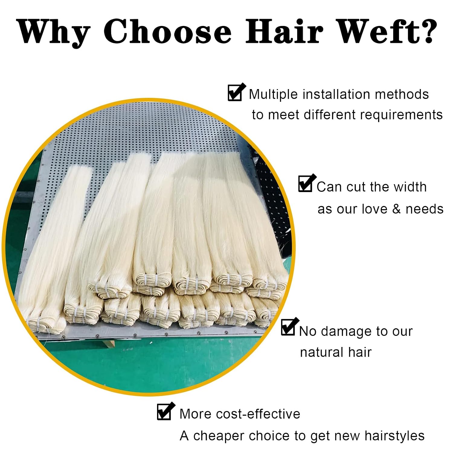 Human Hair Bundle Only Single Platinum Blonde Straight Human Hair Bundle 16 Inch Double Weft Hair Extensions Remy Sew In Bundle Human Hair 100g/bundle Color 60