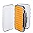 Gonex Fly Boxes for Fly Fishing Jig Boxes Two-Sided Waterproof Lightweight Fly Fishing Box Easy Grip Transparent Lid Fly Fishing Lures Box, 7.3x 4.6x 1.5, Orange