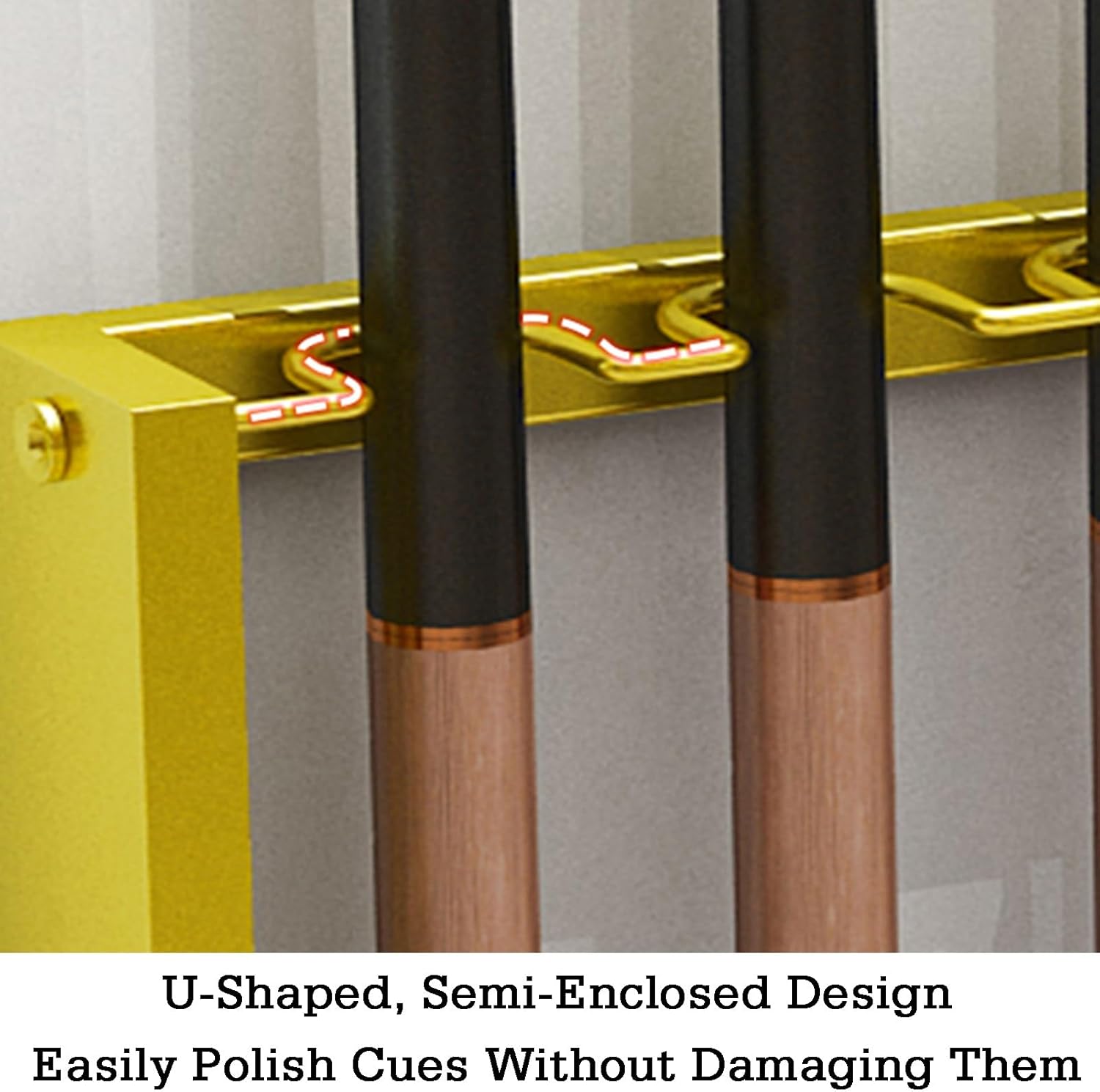 Steel Billiard Cue Racks,Billiards Pool Stick Holder for 6/9/12 Sticks,Wall-mounted Installation,for Gymnasiums Business Clubs(Black,60x6x50cm)