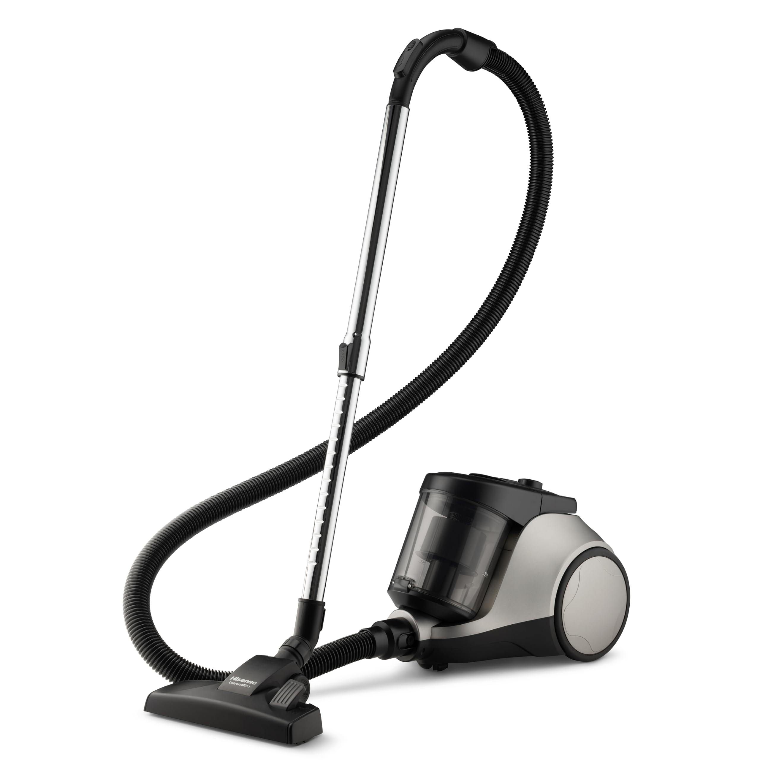 Hisense HVC20E3H2TPA Aspiradora Trineo ciclónica sin Bolsa, Cepillo HI2 Textil y Mascotas, Potente succión de 160W, Tubo telescópico metálico y Boquilla con Cepillo 2 en 1 para Suelos Duros
