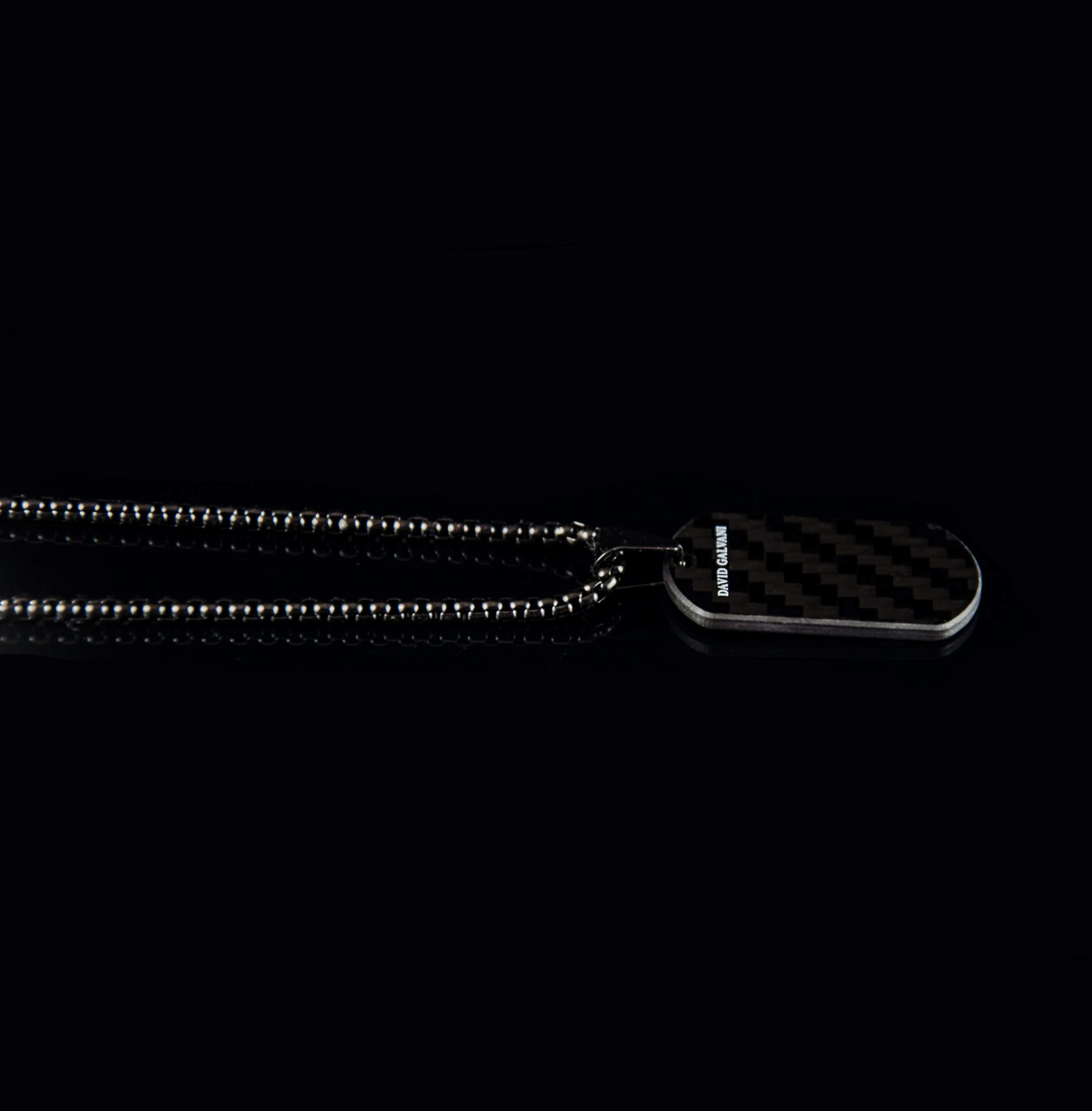 Carbon Kohlenstoff Schmuck Herren Männer Kette Dogtag Anhänger Militär Soldaten (60)