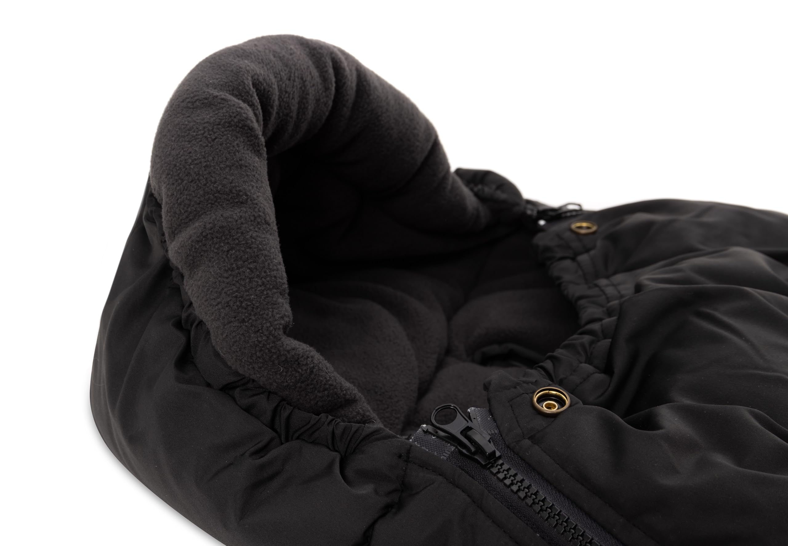 Jollein Fußsack Puffed Schwarz Babyschale Kinderautositz Gruppe 0+ Kinderwagen 3-Punkt 5-Punkt Gurt