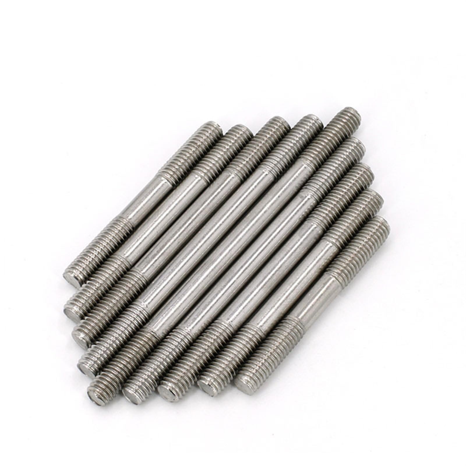 Espárrago roscado de doble extremo, Paso de tornillo M6 M8 Rosca métrica Perno roscado izquierdo y derecho Varilla roscada de doble extremo Paso 1 mm 1,25 mm Pernos sin cabeza Tuerca del eje(190mm,M8)