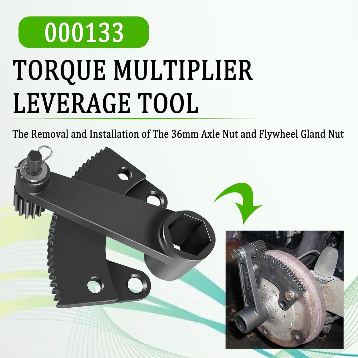 Torque Multiplier Leverage Tool Compatible with Classic Vw Bug/Volkswagen Beetle,000133 Torque Leverage Tool Remove Install 36mm Axle Nut and Flywheel Gland Nut