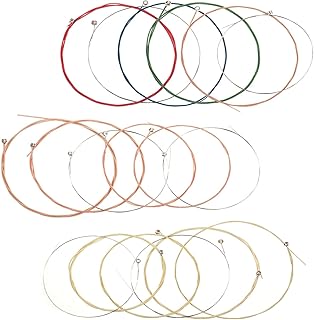 Acoustic Guitar String,Guitar Strings Replacement Steel Guitar String Durable Rust Proof Guitar Replacement Steel String Guitar Strings Acoustic Metal Steel Guitar Strings Set,3 Sets