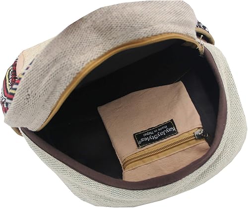 Miniatura 5 de KayJayStyles Mochila hecha a mano de cáñamo natural Nepal para mujeres y niñas, pequeña mochila ligera, Daypack5, Mochilas Daypack