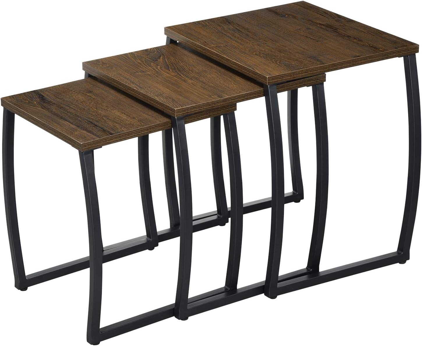 SRIWATANA Nesting Tables, Vintage Side End Tables Living Room, Coffee Snack Table Set of 3 : Home & Kitchen