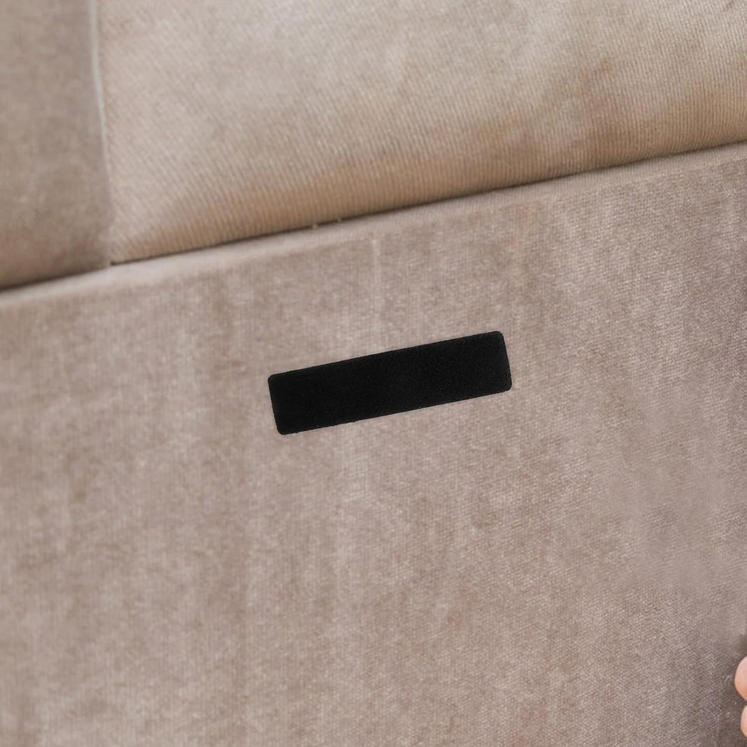 100pcs Black Square 25x100mm Hook and Loop Strips with Strong Adhesive Backing, Double-Sided Nylon Tape for Sofa Cushion Fixing and Home Decoration Supplies