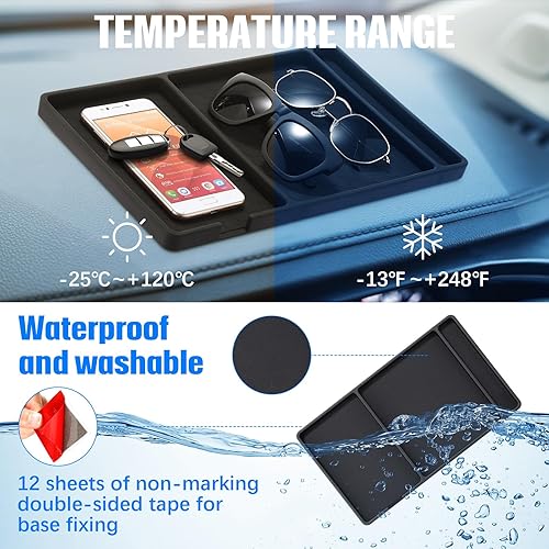 Miniatura 5 de Tapete extra grande para salpicadero de automóvil, antideslizante, compatible con todos los teléfonos inteligentes, almohadilla antideslizante para