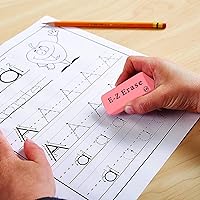 Vista 5 de Pink Erasers, 120 Count Rectangular Eraser Bulk Pack, Latex Free Pink Pearl Erasers for School Supplies, Art and Office