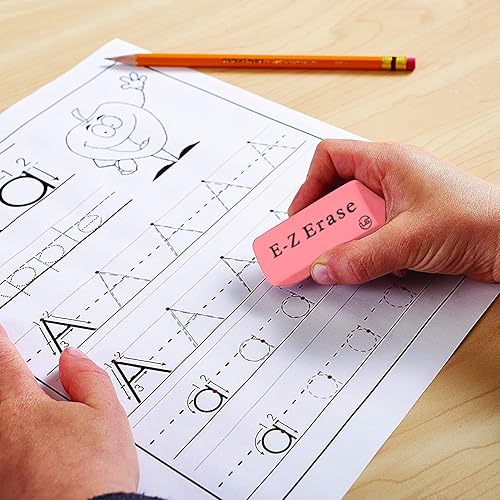 Miniatura 7 de Borradores rosados, borradores para niños, borradores de goma, 120 unidades, borradores a granel para suministros escolares, arte y uso de oficina