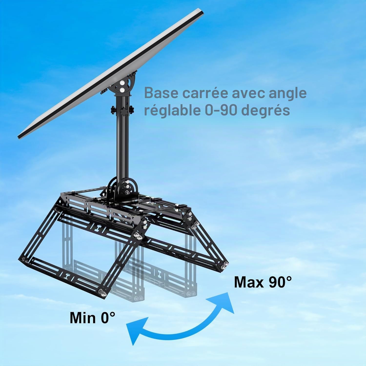 Support de toit en crête Starlink Gen 3, kit de montage rotatif à 360° compatible avec le dish standard Starlink V3, adaptateur de tuyau Starlink Gen 3 et kit de montage Starlink